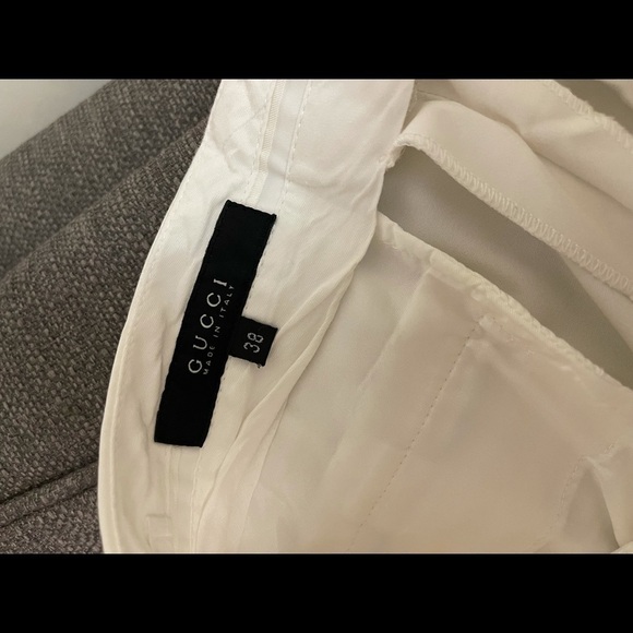 GUCCI cotton-blend unlined pants and suit in white - Picture 14 of 16